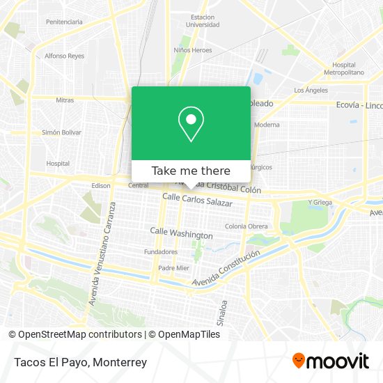 Mapa de Tacos El Payo