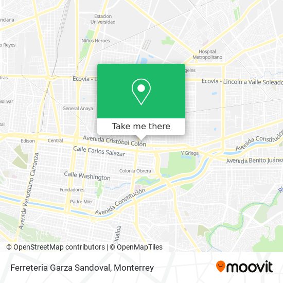 Mapa de Ferreteria Garza Sandoval