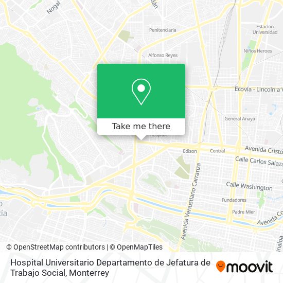 Hospital Universitario Departamento de Jefatura de Trabajo Social map