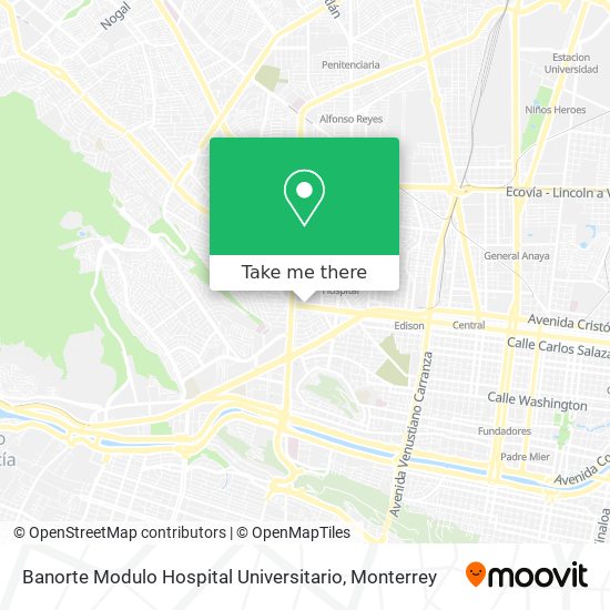 Banorte Modulo Hospital Universitario map