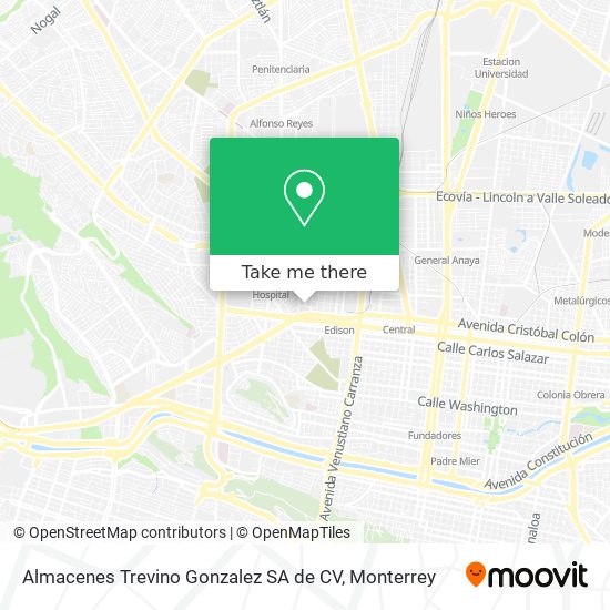 Almacenes Trevino Gonzalez SA de CV map
