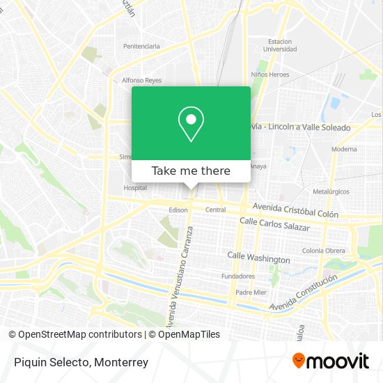 Mapa de Piquin Selecto