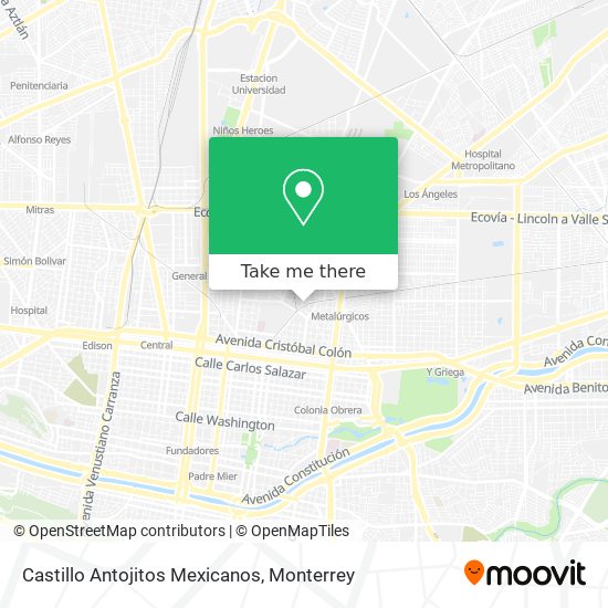Mapa de Castillo Antojitos Mexicanos