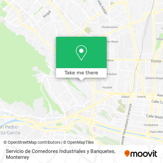 Mapa de Servicio de Comedores Industriales y Banquetes