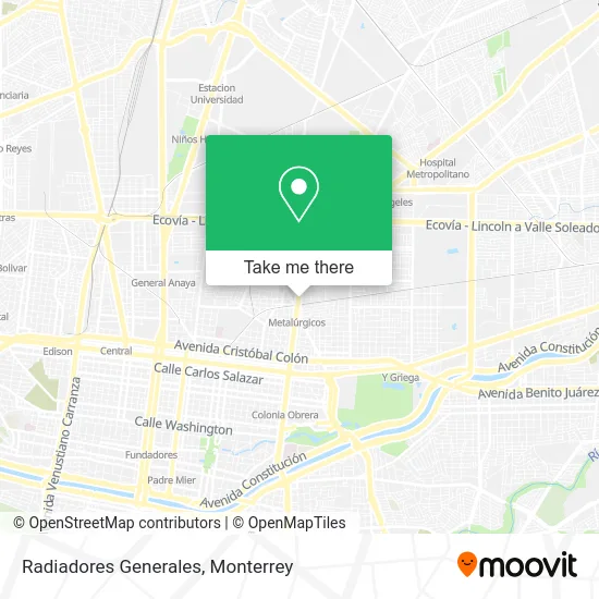 Radiadores Generales map