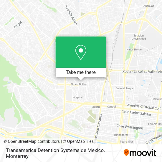 Transamerica Detention Systems de Mexico map
