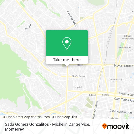 Mapa de Sada Gomez Gonzalitos - Michelin Car Service
