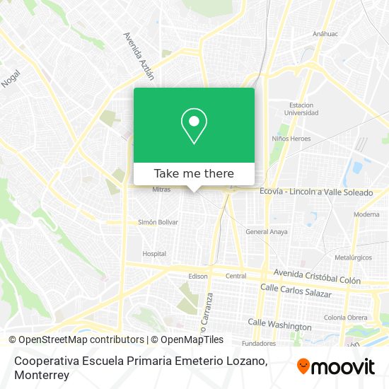Cooperativa Escuela Primaria Emeterio Lozano map