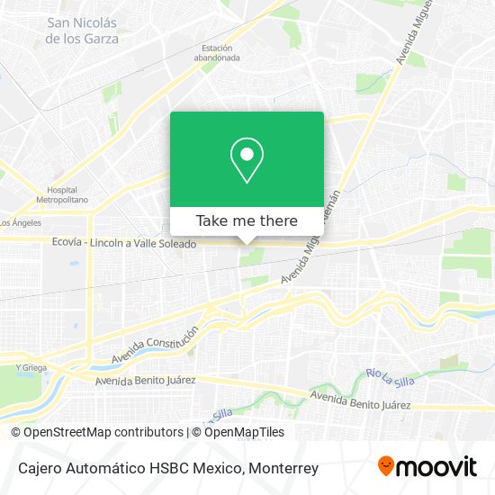 Mapa de Cajero Automático HSBC Mexico
