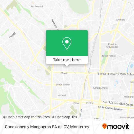Conexiones y Mangueras SA de CV map