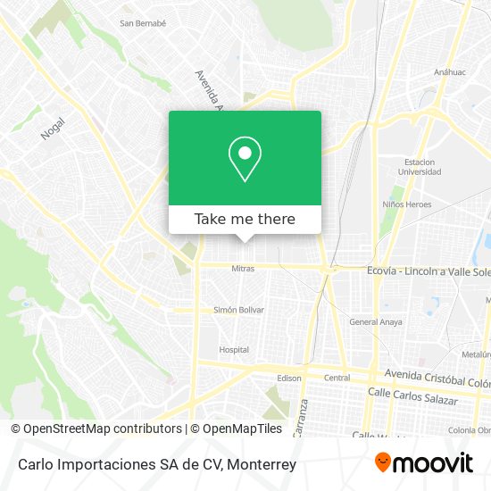 Carlo Importaciones SA de CV map