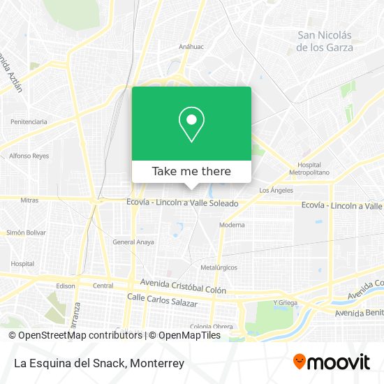 La Esquina del Snack map