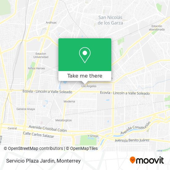 Mapa de Servicio Plaza Jardin