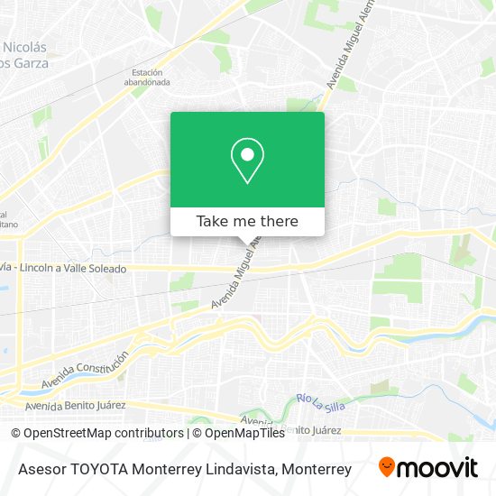 Mapa de Asesor TOYOTA Monterrey Lindavista