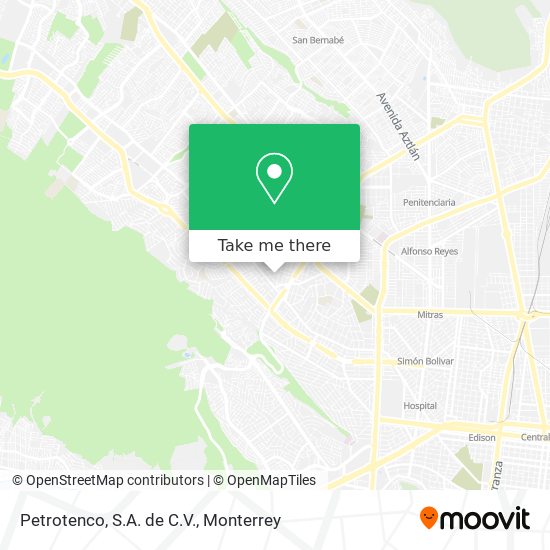 Mapa de Petrotenco, S.A. de C.V.