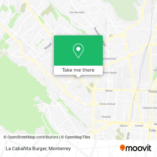 Mapa de La Cabañita Burger