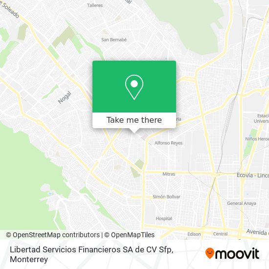 Libertad Servicios Financieros SA de CV Sfp map