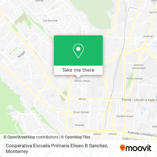 Mapa de Cooperativa Escuela Primaria Eliseo B Sanchez