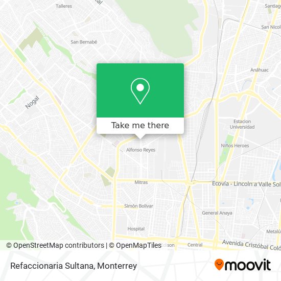 Refaccionaria Sultana map