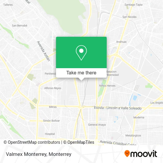 Valmex Monterrey map