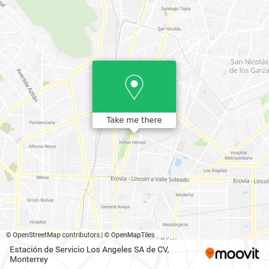 Estación de Servicio Los Angeles SA de CV map