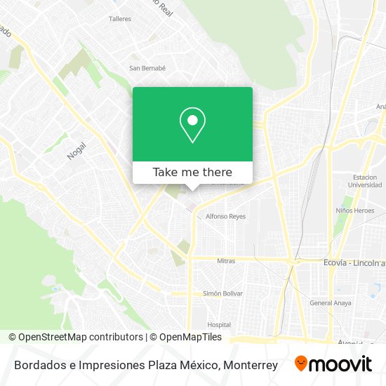 Bordados e Impresiones Plaza México map