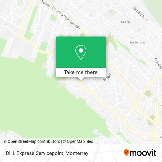 Mapa de DHL Express Servicepoint