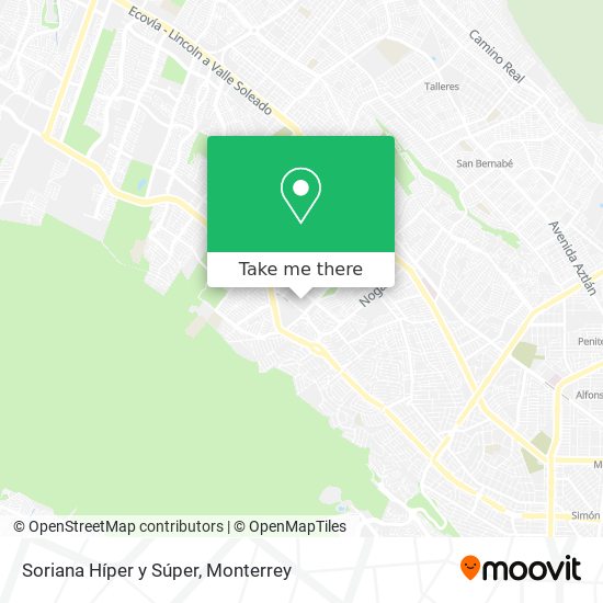 Soriana Híper y Súper map