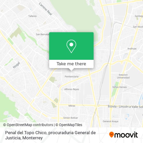 Penal del Topo Chico, procuraduria General de Justicia map