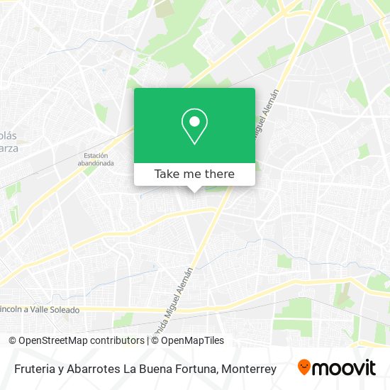 Fruteria y Abarrotes La Buena Fortuna map