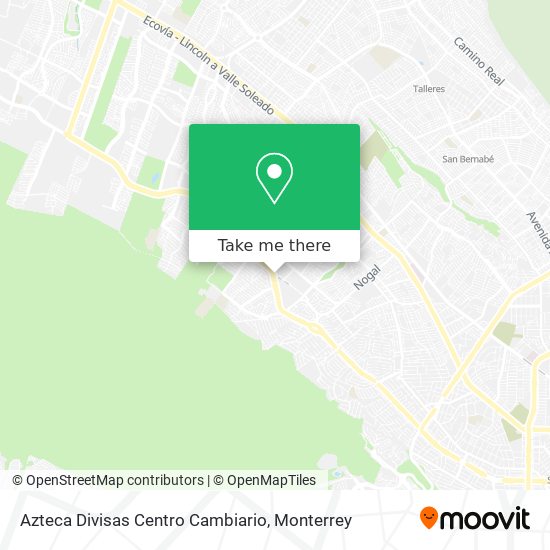 Mapa de Azteca Divisas Centro Cambiario
