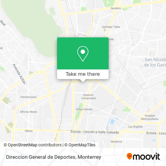 Direccion General de Deportes map