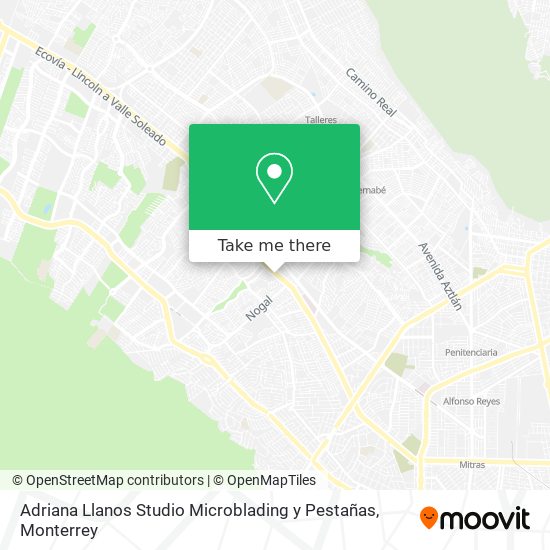 Mapa de Adriana Llanos Studio Microblading y Pestañas