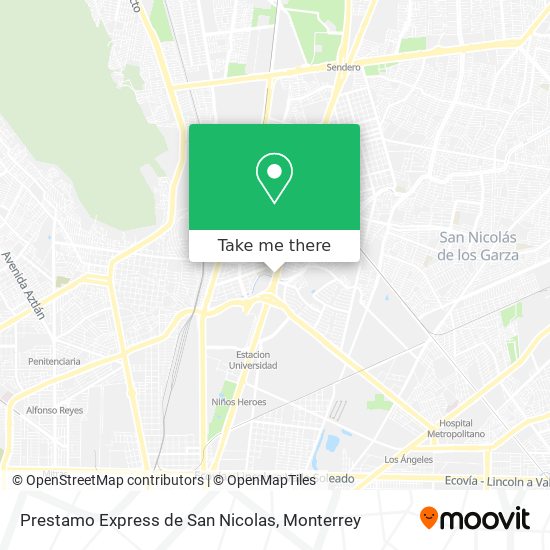 Prestamo Express de San Nicolas map
