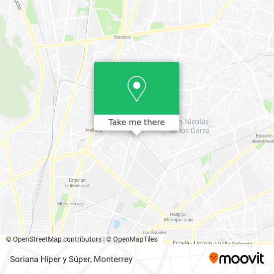 Mapa de Soriana Híper y Súper
