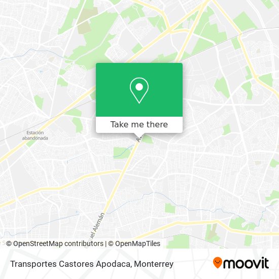 Transportes Castores Apodaca map
