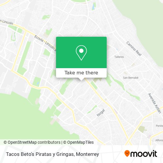 Tacos Beto's Piratas y Gringas map