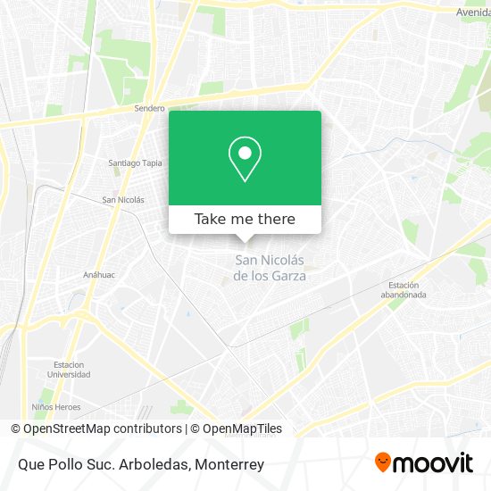 Mapa de Que Pollo Suc. Arboledas