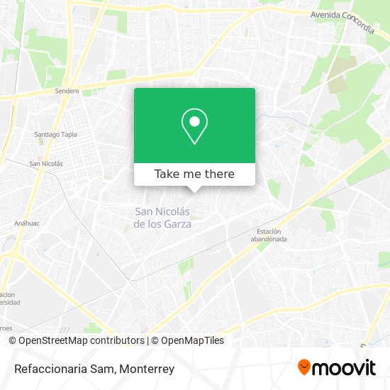 Mapa de Refaccionaria Sam