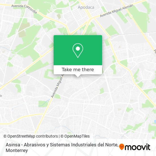 Asinsa - Abrasivos y Sistemas Industriales del Norte map