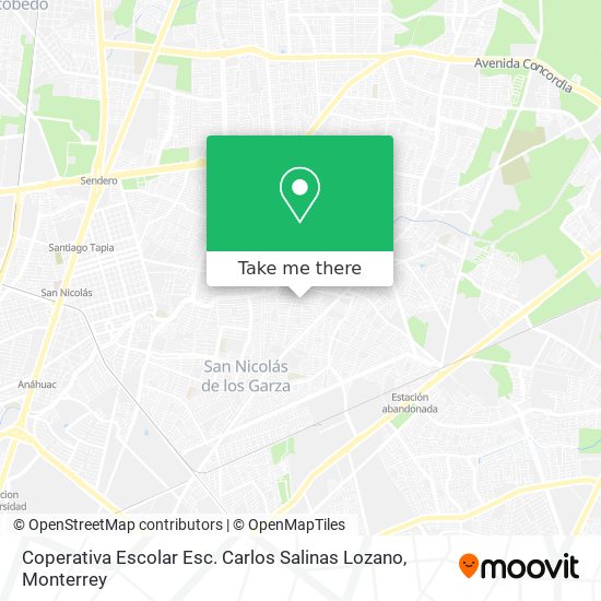 Mapa de Coperativa Escolar Esc. Carlos Salinas Lozano