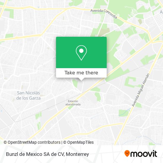 Bunzl de Mexico SA de CV map