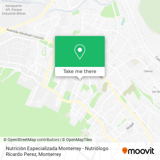 Mapa de Nutrición Especializada Monterrey - Nutriólogo Ricardo Perez
