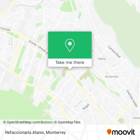 Refaccionaria Alanis map