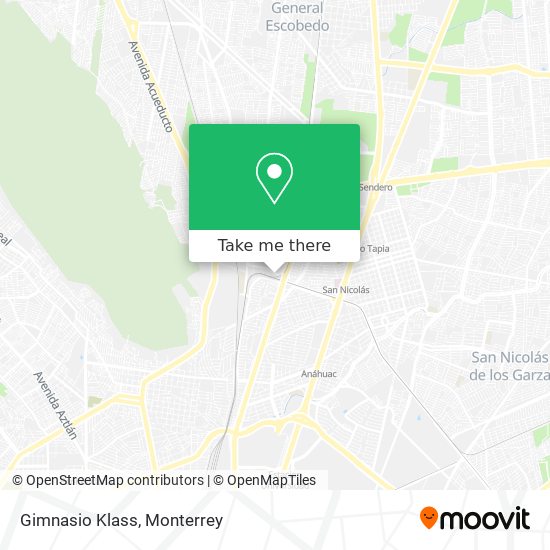 Gimnasio Klass map