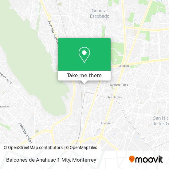 Balcones de Anahuac 1 Mty map
