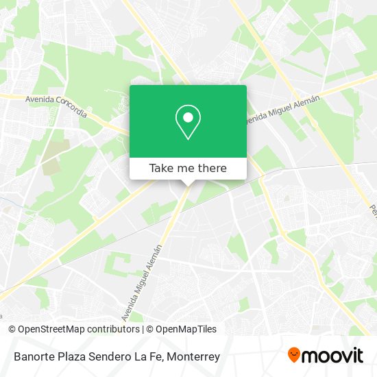 Mapa de Banorte Plaza Sendero La Fe