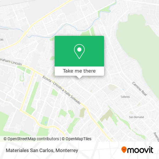 Materiales San Carlos map