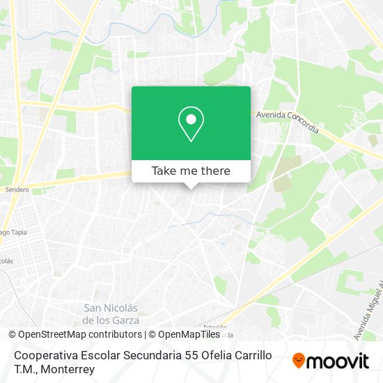 Cooperativa Escolar Secundaria 55 Ofelia Carrillo T.M. map