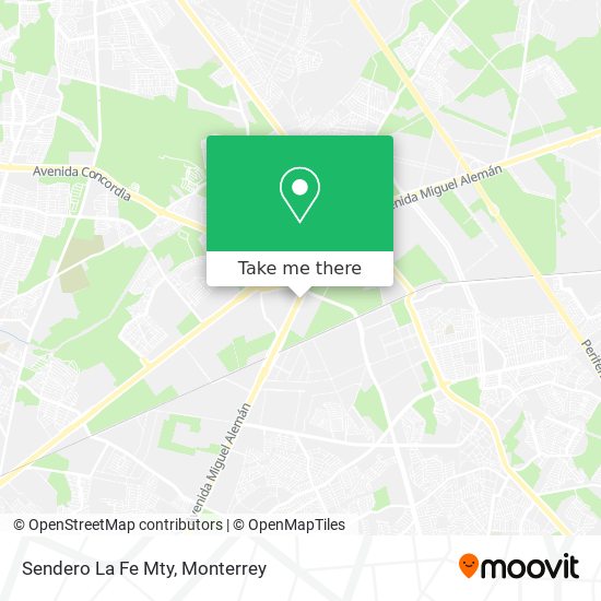 Mapa de Sendero La Fe Mty